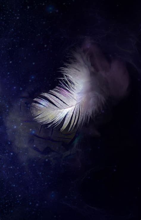 Soft Galaxy Feather Feathers Hd Phone Wallpaper Peakpx