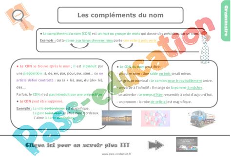 Evaluation Compl Ment Du Nom Cycle Bilan Et Controle Corrig Pdf