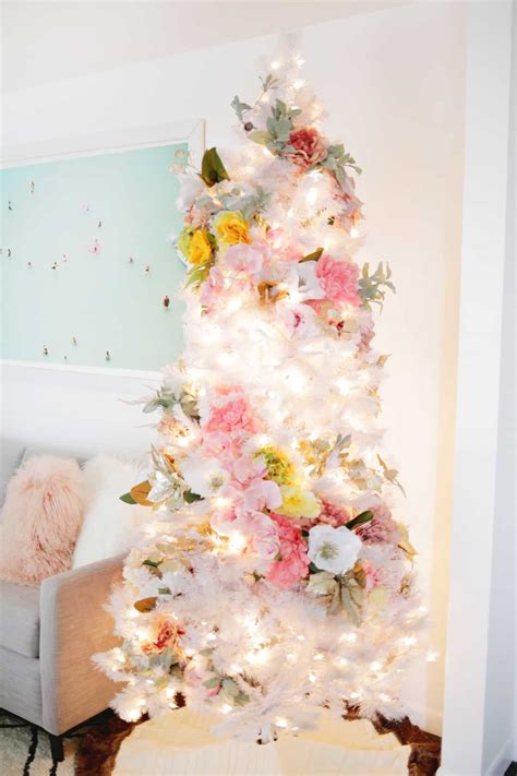 Floral Christmas Tree DIY A Beautiful Mess