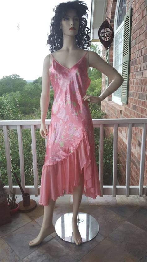 Pink Floral Nightgown Lingerie Gem