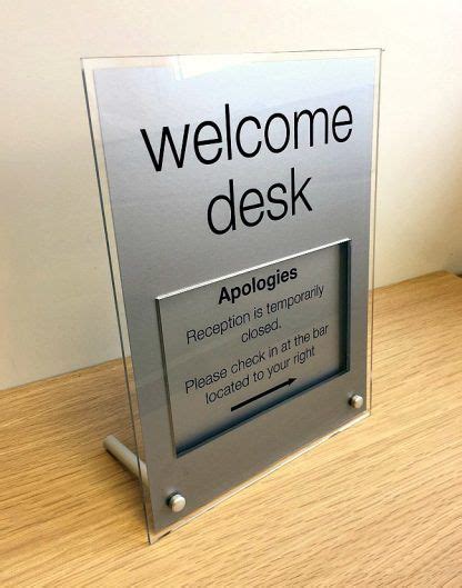 Acrylic Desk Sign - Create a Professional and fresh Modern Look. - BuySigns