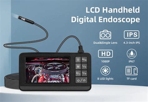 KERUI Dual&Single Lens Endoscope Camera with 1080P 4.3″ IPS Screen IP67 ...