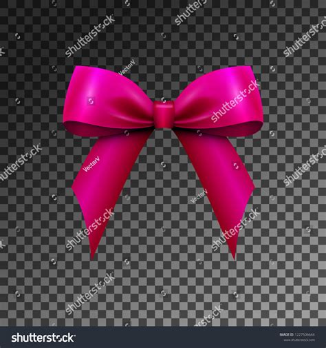 Realistic Shiny Red Satin Bow Isolated Stock Vector Royalty Free