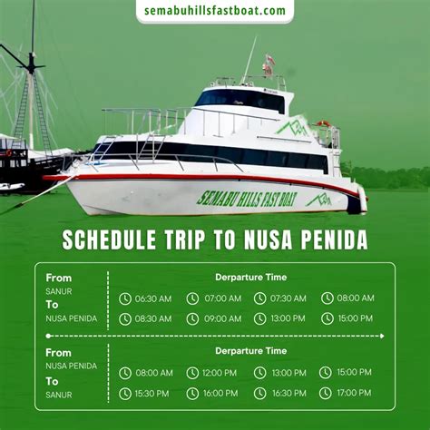 Semabu Hills Fast Boat Departure Time From Sanur To Nusa Penida