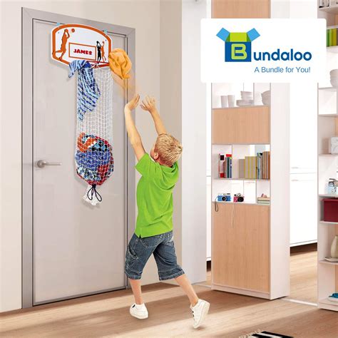 Bundaloo Basketball Bedroom Hamper Over The Door 2 In 1 Hanging Hoop