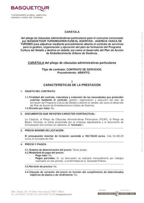 Pdf Car Tula Del Pliego De Cl Usulas Administrativas La