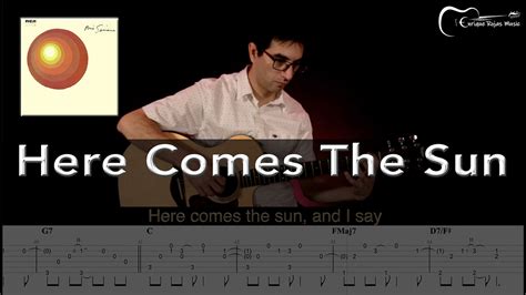 Here Comes The Sun The Beatles Fingerstyle Guitar Cover With Tabs And