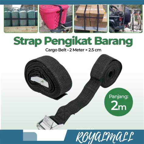 Jual Tali Strap Pengikat Barang Sabuk Cargo Belt Rope 2m Tali Sabuk