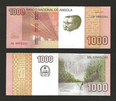 ANGOLA 1000 Kwanzas 2012 2017 P 156b 2nd Signature Pack Fresh UNC