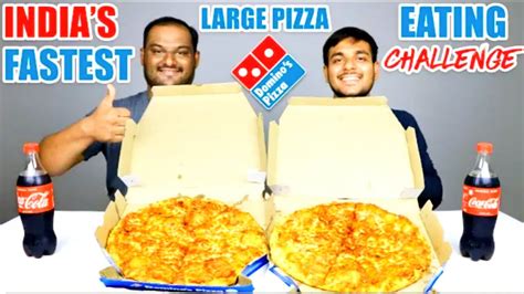 2 X Large Dominos Pizza Eating Challenge Dominos Pizza Eating