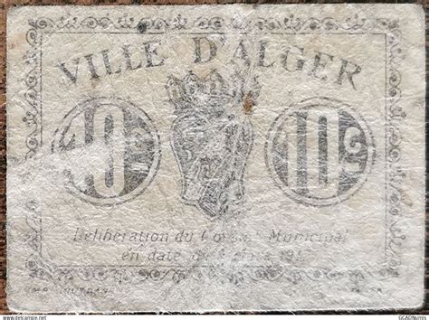 Algérie Billet 10 centimes Chambre de commerce ville d ALGER 1917