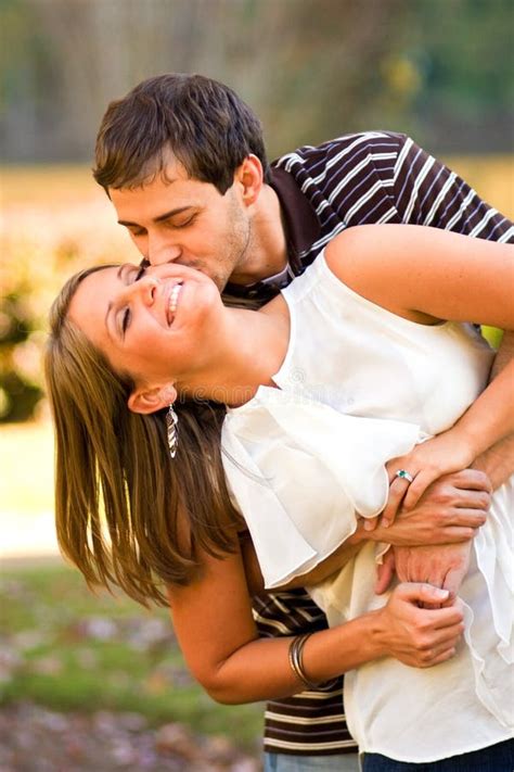 Young Couple In Love Share A Warm Embrace Stock Image Image Of