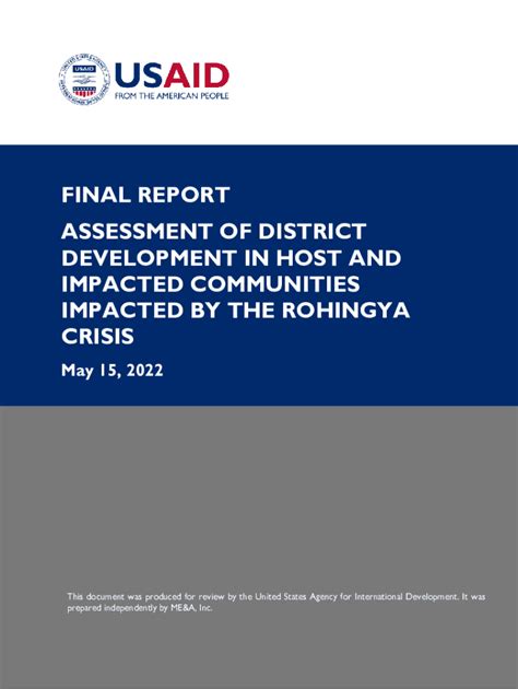 Fillable Online Pdf Usaid Assessment Of District Development In Host