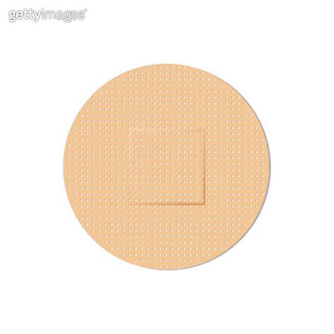 Classic Round Shape Plaster For Wounds Vector Illustration 이미지