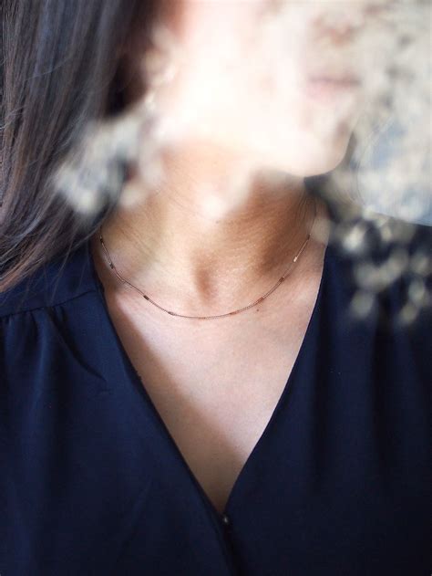 Stainless Steel Tint Necklace In Rose Gold