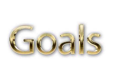 3d Word Goals Golden Png Text Effects Art Typography Royalty Free Png