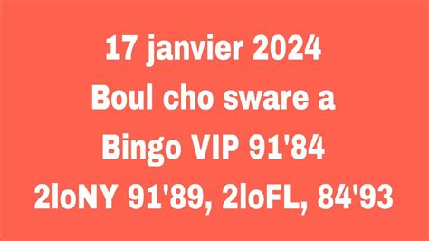 Boul Cho Pou Sware Janvier Bingo Vip Lony Lofl