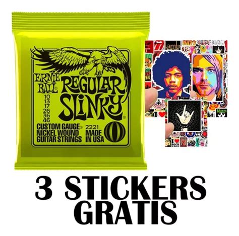 Cuerdas Guitarra Electrica Ernie Ball 10 46 Regular Slinky Meses Sin