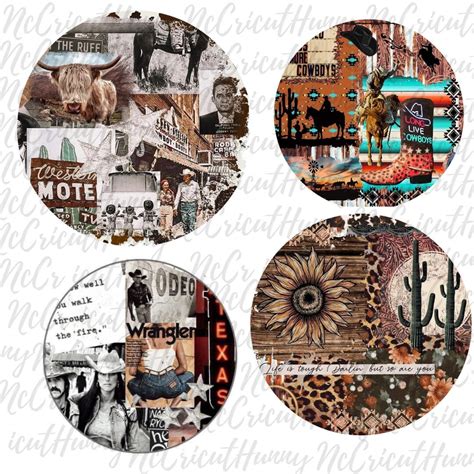 Western Stickers Western Vibes Round Stickers Laptop Etsy