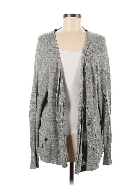 BCBGeneration Color Block Marled Gray Cardigan Size M 67 Off ThredUp