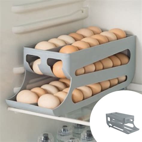 Egg Holder For Fridge Eggs Dispenser Auto Rolling Egg Dispenser For