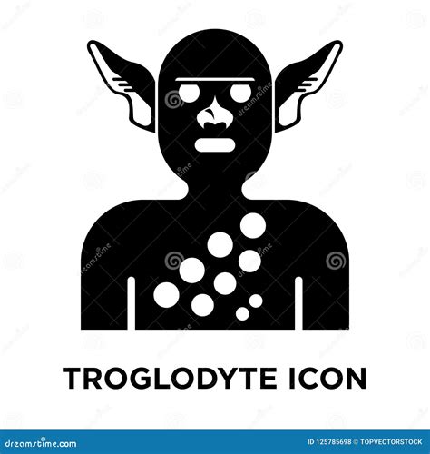 Vector Del Icono De La Troglodita Aislado En El Fondo Blanco Concep