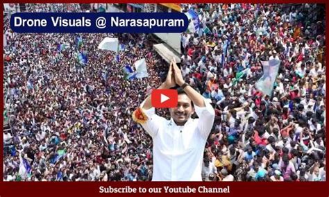 Cm Ys Jagan Narasapuram Public Meeting Drone Visuals Ap Elections