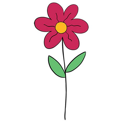 Flower Art Drawing Easy | Best Flower Site