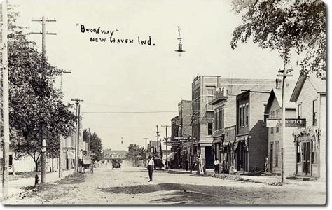 Broadway New Haven Indiana 1913 Postmarked Postcard View Flickr