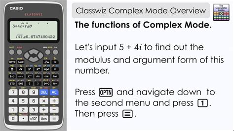 Casio Classwiz Complex Mode Modulus Argument And Cartesian Form