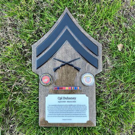 Custom Usmc Marine Corps Military Plaque Military Usmc Chevron