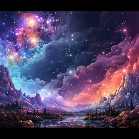 Premium Ai Image Magic Color Galaxy