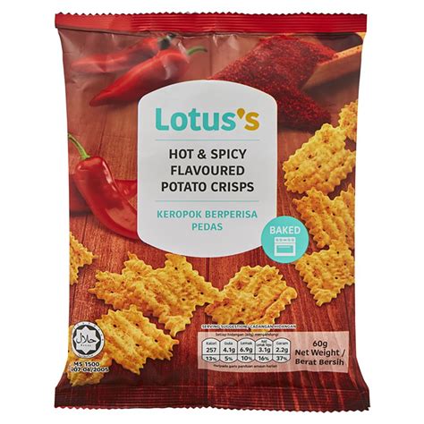 Lotuss Ridge Cut Tom Yum Flavoured Potato Chips 60g