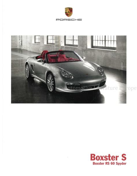 Porsche Boxster S Rs Spyder Brochure Dutch