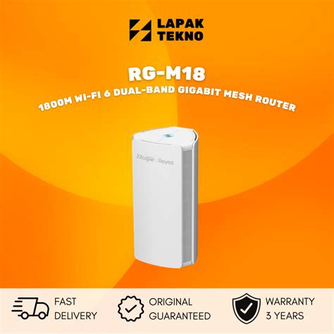 Jual Ruijie Reyee Rg M18 1800m Wi Fi 6 Dual Band Gigabit Mesh Router