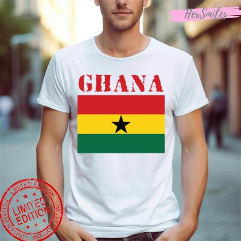 Ghana Colored Flag Shirt Hersmiles