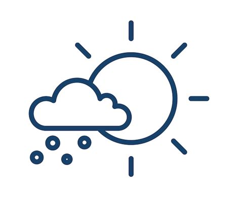 Einfaches Symbol Mit Hagel Der Bei Sonnigem Wetter Aus Der Wolke Fällt