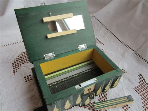 Wooden Puzzle Box With Hidden Compartment Mirror Key and Lock - Etsy