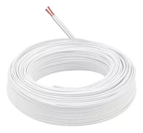 Cabo Paralelo Flexível 14 Awg Branco 100m Telecam Frete grátis