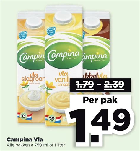 Campina Vla Aanbieding Bij PLUS