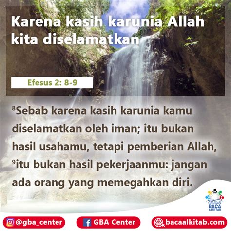 Kita Diselamatkan Berkat Kasih Karunia Allah Efesus 2 8 9 Tb