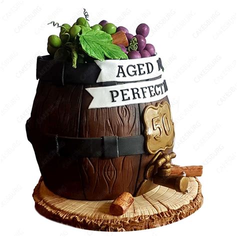 Aged To Perfection Wine Barrel Cake Cakesburg Online Premium Cake Shop