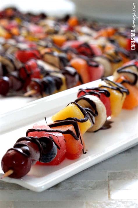 Chocolate Drizzled Frozen Fruit Skewers Carlsbad Cravings