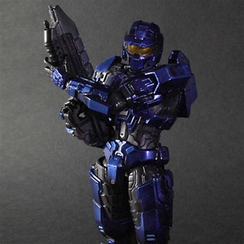 Square Enix X Halo Play Arts Kai Spartan Mark V Blau Superchande