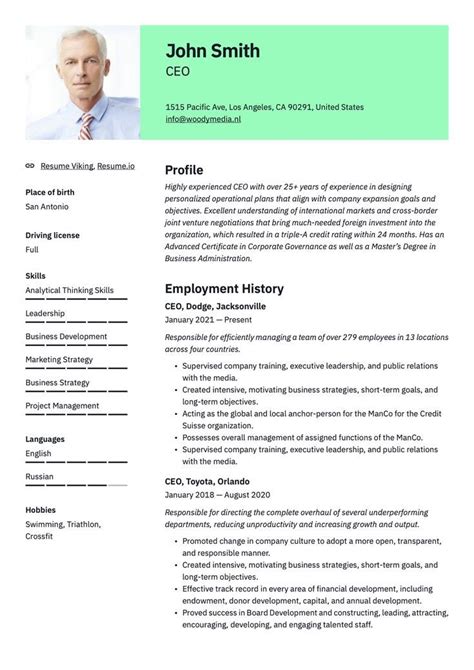 20 Ceo Resume Examples Guide For 2023 Artofit