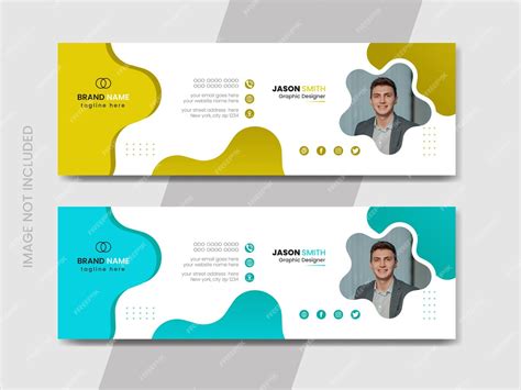 Premium Vector | Modern email signature design email signature template ...