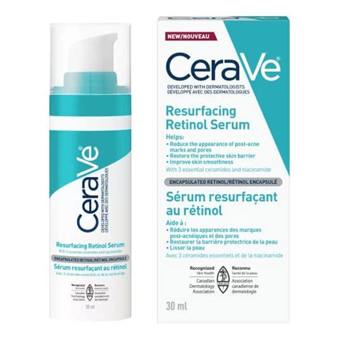 Cerave Resurfacing Retinol Serum For Face With Niacinamide Helps Even