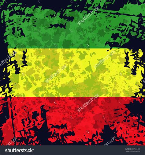 Green Yellow Red Rasta Flag Rastafarianism Stock Vector Royalty Free