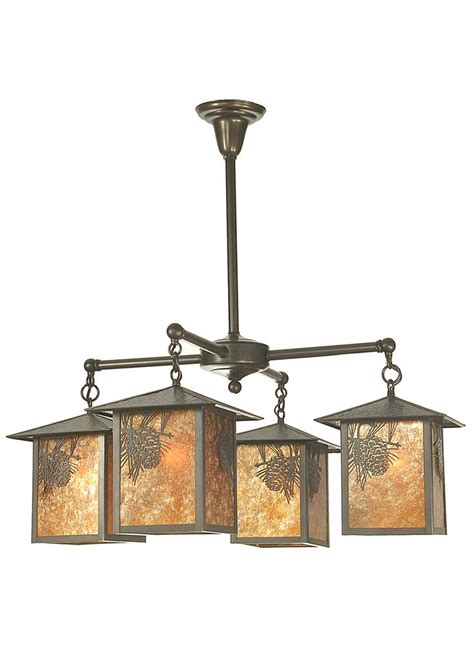 Meyda Tiffany Seneca Winter Pine Lt Chandelier In Craftsman