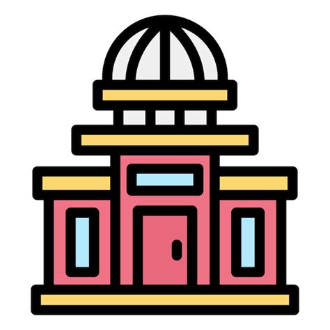 Edificio del gobierno Ilustración de diseño de íconos vectoriales